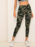 Camo Print Crop Leggings