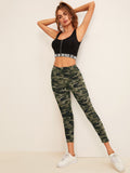 Camo Print Crop Leggings