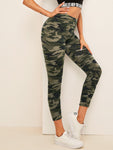 Camo Print Crop Leggings