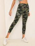 Camo Print Crop Leggings