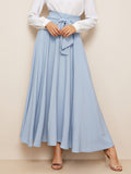 Bow Tie Wide Waistband Maxi Skirt