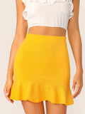 Ruffle Hem Skirt