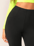 High Waist Solid Cycling Shorts