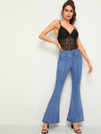 High Waist Flare Leg Jeans