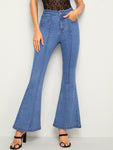 High Waist Flare Leg Jeans