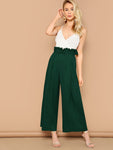 Paperbag Waist Bow Front Wide Leg Pants