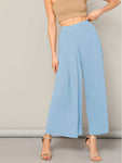 Pleated Panel Wide Leg Pants