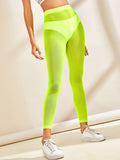 Neon Lime Sheer Leggings Without Pantie