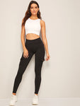 Flap Pockets Skinny Cargo Leggings