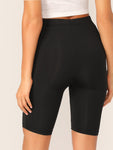 Mesh Insert Solid Cycling Shorts