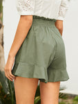 Ruffle Hem Paperbag Waist Skorts