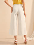 Button Wide Leg Pants