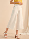 Button Wide Leg Pants