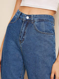 Stitch Detail Straight Leg Jeans