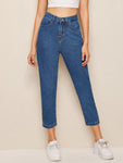 Stitch Detail Straight Leg Jeans