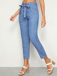 Tie Waist Crop Jeans