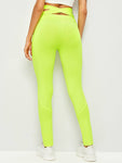 Criss Cross Solid Leggings