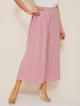 Pleated Panel Wide Leg Pants