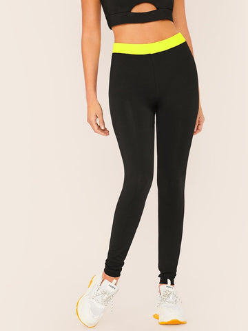 Neon Lime Wideband Waist Leggings