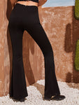 Solid Flare Leg Pants