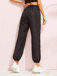 Push Buckle Belted Wind Trousers