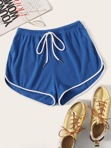 Drawstring Waist Cycling Shorts